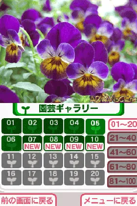 Hana Saku DS Gardening Life (Japan) screen shot game playing